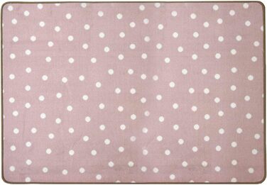 Килимок дитячий Primaflor в горошок - Punto - Пастельно-рожевий, Якісний і простий у догляді килимок для дитячої та дитячої кімнати, Ігровий килимок для дівчаток і хлопчиків (140 х 200 см, рожева пастель)