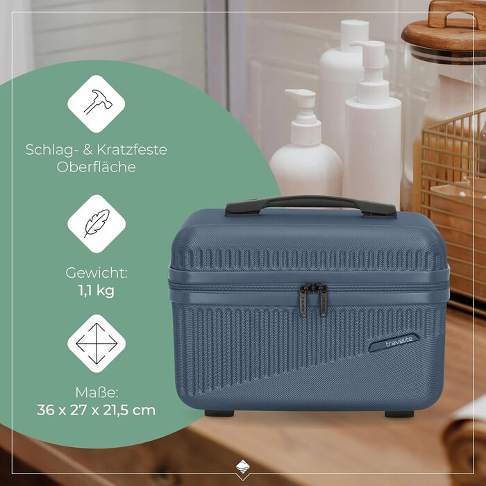 Набір валіз Travelite Bali 3 шт. (L/M/S) з ABS-пластику, зелені, з TSA-замком