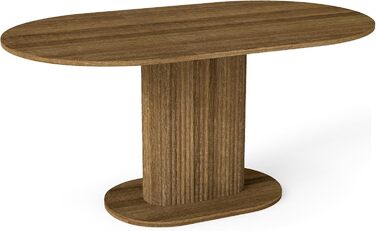 Овальний обідній стіл WAFTING Modern, для 4-6 осіб, 160x90x75 см, з імітацією горіха