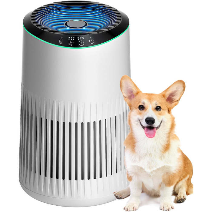 Повітряочисник для спальні, офісу, кімнати для курців, для алергіків, білий, 1 шт., 3 режими