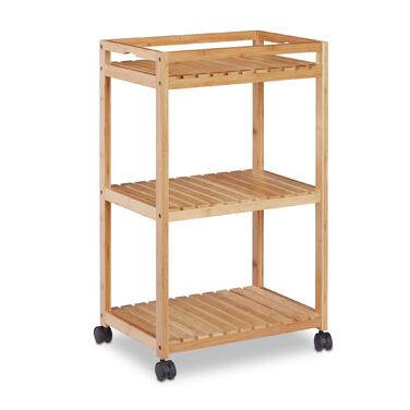 Сервісний столик Relaxdays з бамбука на 3 ярусах