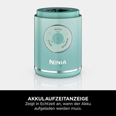 Портативний блендер Ninja Blast Max: 570 мл, акумулятор, 3 функції, для смузі та протеїнових коктейлів (BC251EULD)