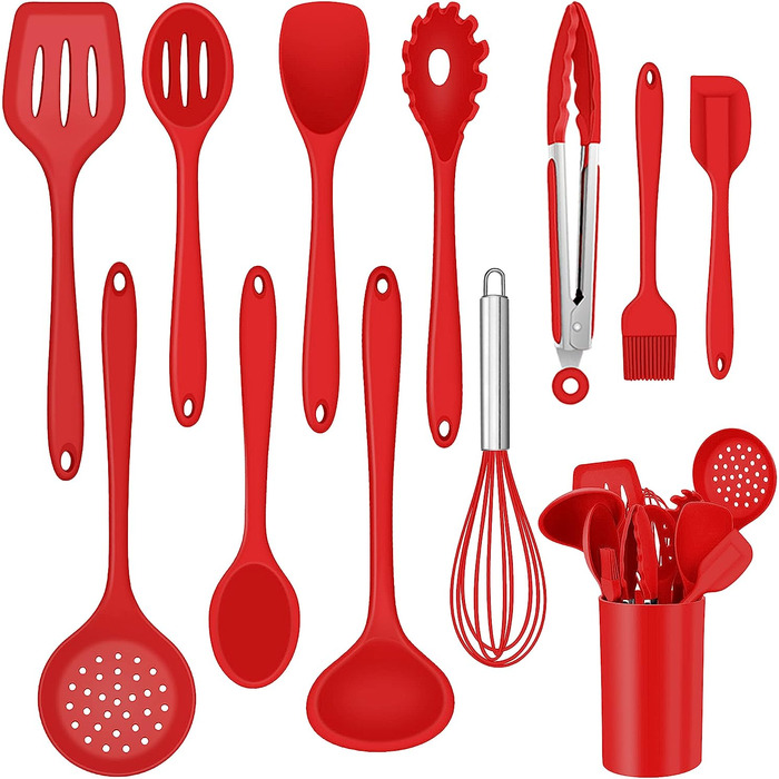 Набір кухонного приладдя Onader 12 предметів червоний