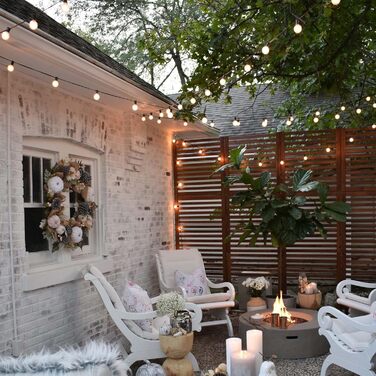 LED гірлянда Achin 45 метрів, тепле біле світло 2700K, 75 лампочок G40, для зовнішнього використання, диммування, сад, тераса, вечірка