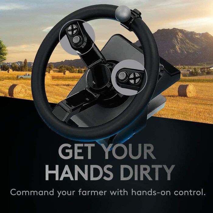 Джойстик Logitech G Saitek Farm Sim Controller для Farming Simulator: кермо, педалі, 38+ кнопок, USB, PC/Mac - Чорний