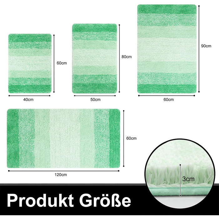 Килимок для ванної кімнати Homaxy: антиковзаючий, миючий, з м'якого флюсу, мікрофібра, швидковисихаючий | Килимок для душу