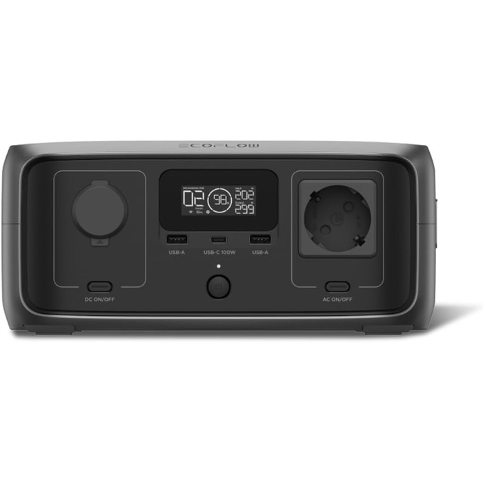 Портативна електростанція EcoFlow RIVER 3 з сонячною панеллю 45 Вт, акумулятор LFP 245 Вт·год, потужність до 600 Вт, GaN для збільшення часу роботи, <10 мс UPS, компактний сонячний генератор для кемпінгу та відпочинку на природі