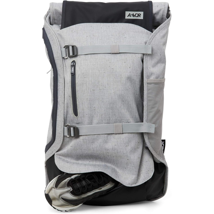Розширюваний туристичний рюкзак AEVOR Travel Pack в міському дизайні з корисними функціями для подорожей і відділенням для ноутбука. (Світло-сірий)