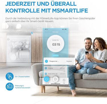 Посудомийна машина Midea SF 3.45N PRO: 9 комплектів, Inox, Wi-Fi, 5 програм, 47 dB, таймер завантаження