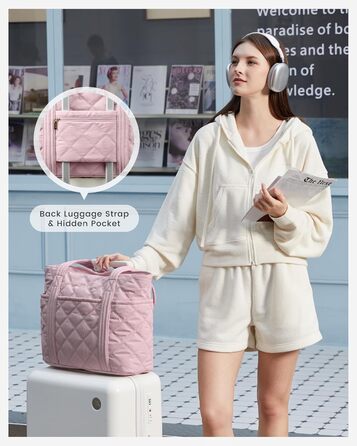 LOVEVOOK Сумка-шопер, велика, чорна (M, рожева): сумка для ноутбука 15.6