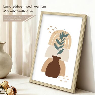 Набір фоторамок 3 шт 70x50 см з дерева для фото, картин, постерів (натуральне дерево)