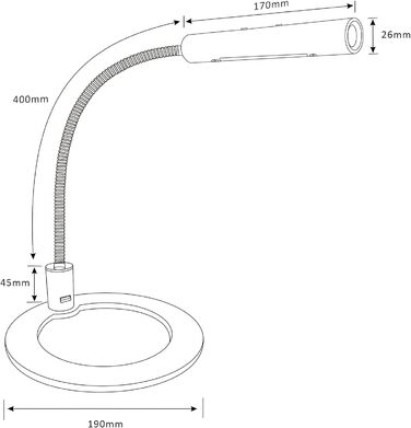 Світлодіодна приліжкова лампа VBLED 16W 3000K Touch Dimmable настільна лампа Настільна лампа Підходить для спальні, вечірки, вітальні (2-світлодіодні 5w)