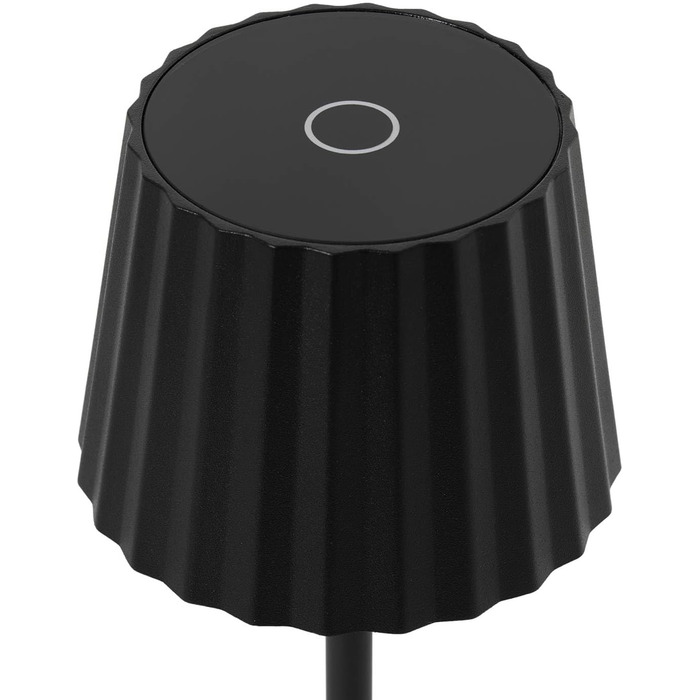 LED акумуляторна настільна лампа Lindby з димером та сенсорним керуванням, портативна, IP54, для дому та саду (чорна)