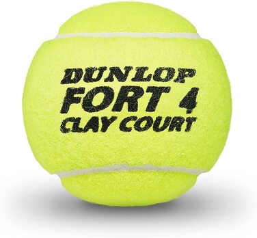 Тенісний м'яч Dunlop Fort Clay Court-універсальний для корту з грунтовим покриттям, газону і корту з твердим покриттям (розмір 2x4)
