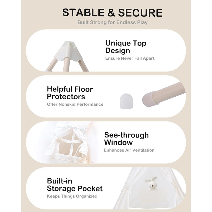 Дитяче намет-типі Heypappy з батутом, гірляндою та кульками - ігровий домік для дівчаток та хлопчиків (рожевий, білий)