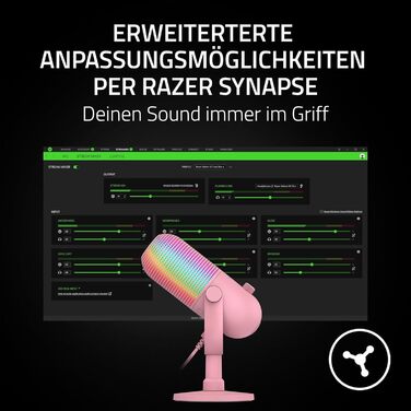 Мікрофон Razer Seiren V3 Mini - Рожевий (USB, компактний, з LED-індикатором, для стрімінгу)