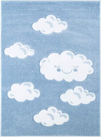 Дитячий килимок Taracarpet Bueno Високоякісний контурний виріз Blue Clouds 080x150 см