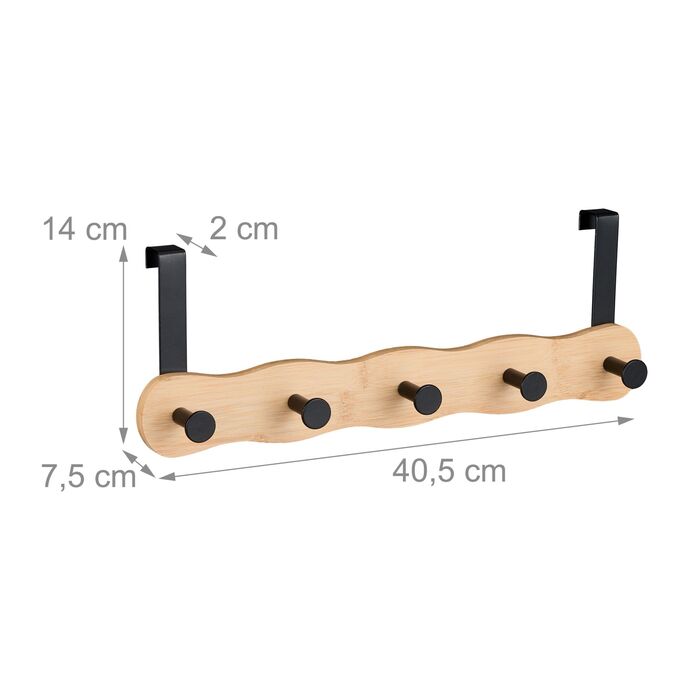 Настінна вішалка Relaxdays з 5 гачками