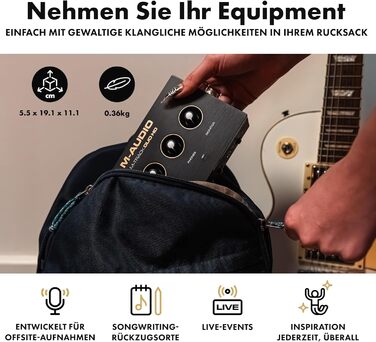 Аудіоінтерфейс M-Audio M-Track Duo для запису, стрімінгу та подкастів - 2 XLR/Line входи, 192kHz, з програмним забезпеченням