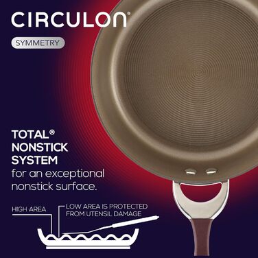 Сковорода Circulon Symmetry, 21,6 см, Merlot