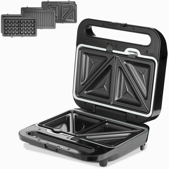 Контактний гриль XXL 3в1 Чорний/Сріблястий 1000W