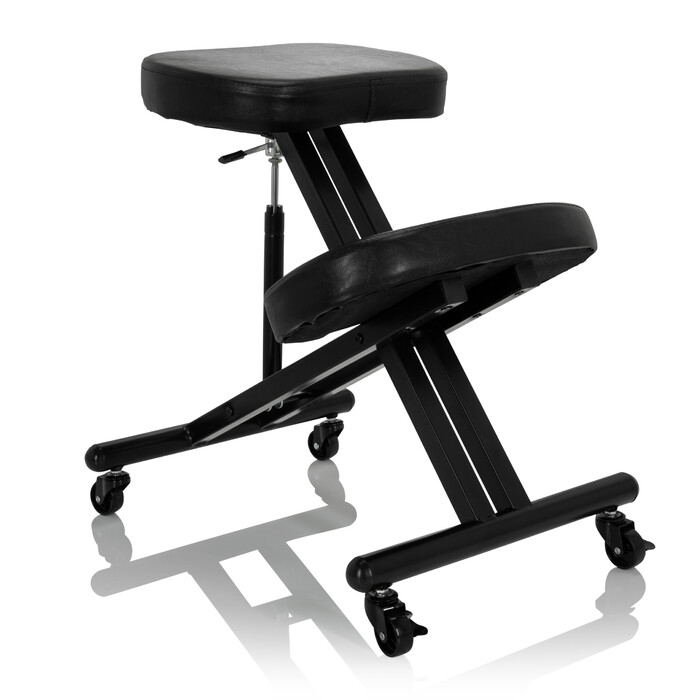 Крісло для ніг/Підставка для ніг ORTHONI з газовим амортизатором, PU, чорний, hjh OFFICE