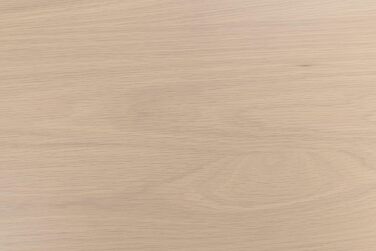 AC Design висувний обідній стіл Monty для 6 осіб, прямокутна стільниця, білий дуб, круглі ніжки, кухонний стіл, 160 x 75 x 90 см