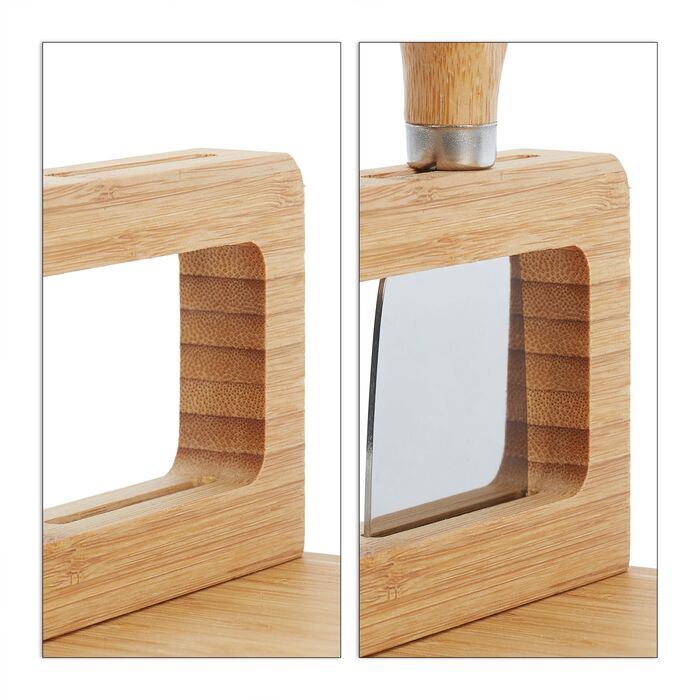 Дошка для сиру Relaxdays з бамбука та столовими приборами