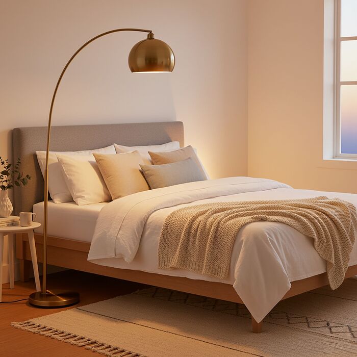 Relaxdays: Арка-настільна лампа з металу