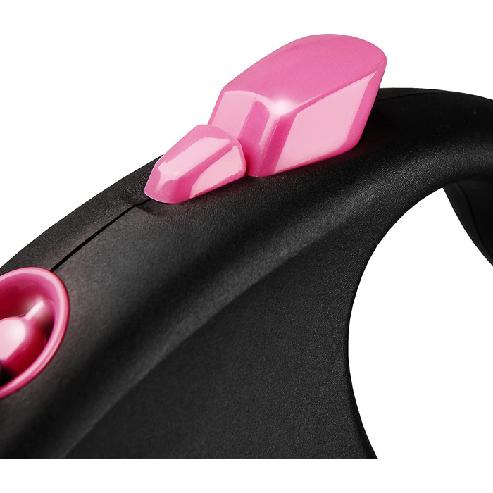 Гнучкий роликовий повідець дизайн-Чорний / Рожевий - L, багатошаровий, маленький, 4000498034118 л (1 упаковка)