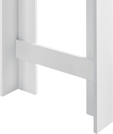 Барний стіл Kouvola з 3 полицями 110x50x103 см - білий/декоративне дерево для кухні, вітальні, їдальні