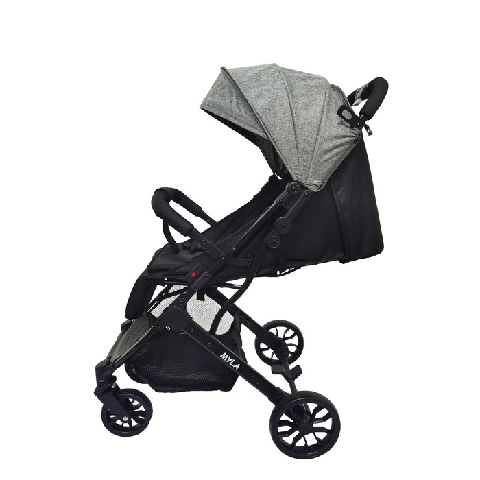 Дитячий прогулянковий візок Nania Myla компактний, до 22 кг, 0-4 роки, легкий (7.5 кг), для міста, з ручним регулюванням спинки до положення лежачи, великий кошик, з сумкою для транспортування