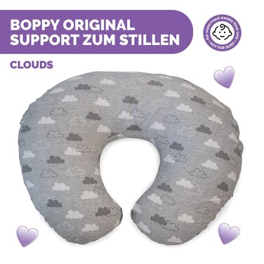 Подушка для годування Boppy для немовлят, ергономічна, Miracle Middle, Clouds Design