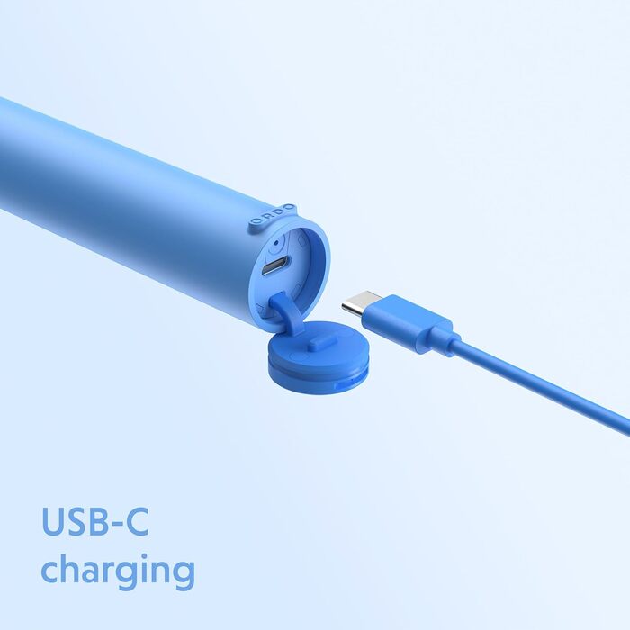 Електрична зубна щітка Ordo Sonic Lite, 35 000 імпульсів/хв, для дорослих, 5+ тижнів роботи, USB-C, блакитна