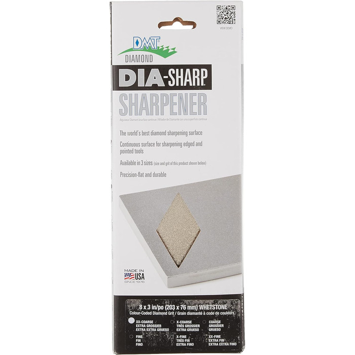 Точильний брусок DMT Dia-Sharp, 20,3 см, D8F, сірий (XX-грубий)