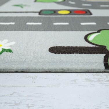 Дитячий килимок Килимок для дитячої кімнати Ігровий килимок Вуличний килимок Нековзний сучасний сірий, розмір (150 см круглий)