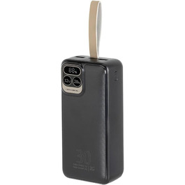 Вт, LCD, 1 вхід, 3 виходи, USB-C, сумісний з iPhone/Samsung/Huawei, 2585 30000mAh, QC/PD 20