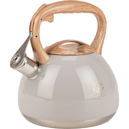 Електричний чайник Karl Hausmann 3L з автоматичним свистком - нержавіюча сталь для індукційних, газових та електричних плит