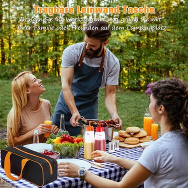 Набір гриль-посуду, аксесуари для гриля BBQ з пресом для бургерів, шпатель, лопатка для бургерів, прес для Smash Burger, аксесуари для Plancha, гриль Teppanyaki, для приготування на відкритому повітрі та в приміщенні (18 предметів), чорний