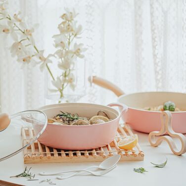 Набір кухонного посуду Neoflam Retro, кераміка, антипригарне покриття, рожевий