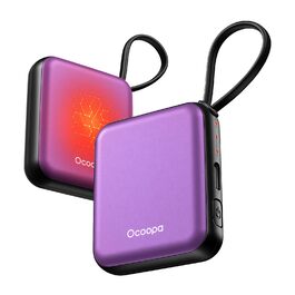 Електричні грілки для рук OCOOPA UT5 Nano Violett (2 шт), 4000mAh, 3 режими, до 52°C, USB, для зими, подорожей, спорту