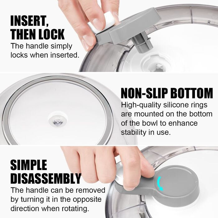 Ручний відцентровий салатник KEOUKE - великий, для салатів, білий, садовий