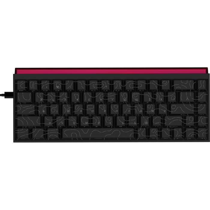 Дротова механічна клавіатура Ajazz NK68 Red switches Side Contour Black (NK68-R-S-B)