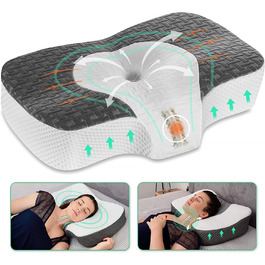 Ортопедична подушка Elviros з піни з ефектом пам'яті, подушка для підтримки шиї