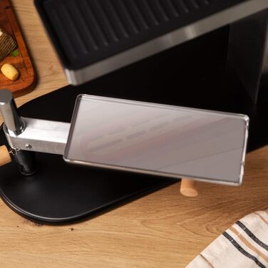 Електричний гриль-рашет Cecotec Raclette Cheese&Grill 6000 з нержавіючої сталі, 600W, регульований термостат, антипригарне покриття