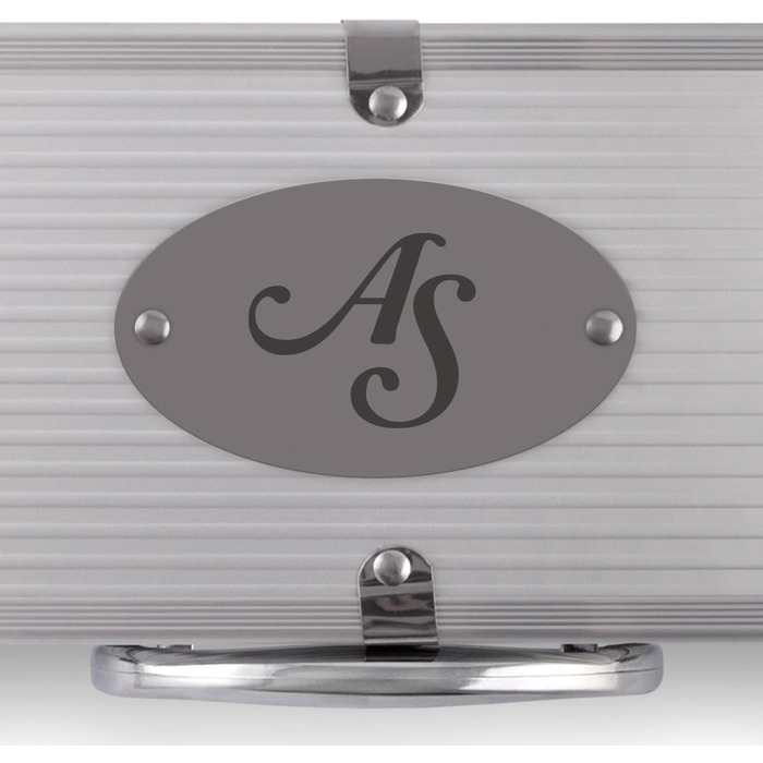 Набір гриля 3 в 1 з нержавіючої сталі: гриль-інструменти з гравіюванням (ініціали)