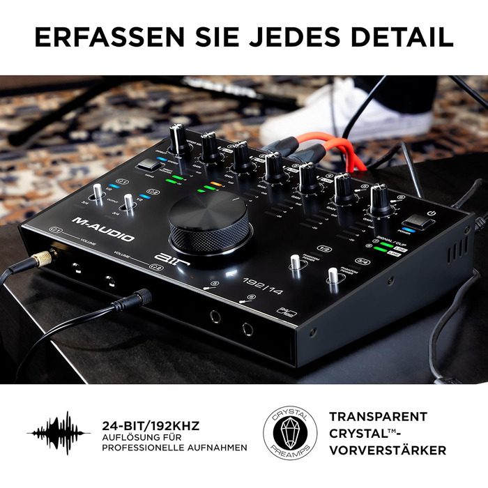 M-Audio Air 192|6: USB аудіоінтерфейс для запису в студійній якості з 2 XLR/Line входами + ПО