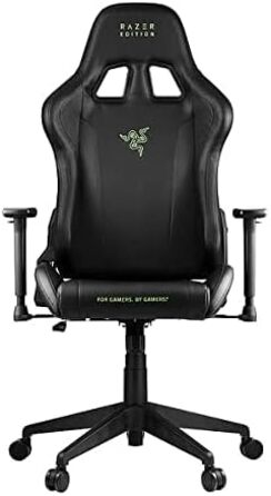 Ігрове крісло Razer TAROK Essentials Edition від Zen Gaming, з підтримкою попереку та шиї, 3D підлокітники, чорний/зелений колір