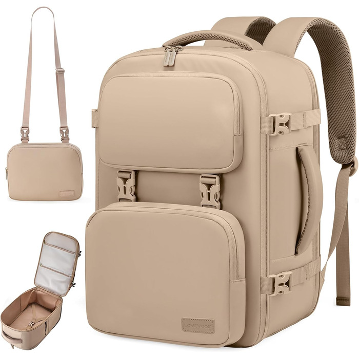 LOVEVOOK Рюкзак для ручної поклажі в літак 40L, жіночий великий, 17.3