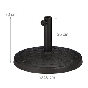 Підставка для парасольки Relaxdays чорного кольору